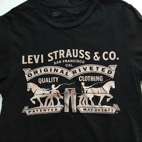 Levi Strauss & Co T-Shirt Black Graphic Sz XS - Picture 2 of 7